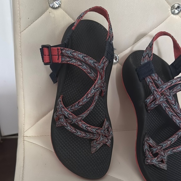 Chaco Red and Black Outdoor Sandals with Adjustable Straps - Picture 2 of 4